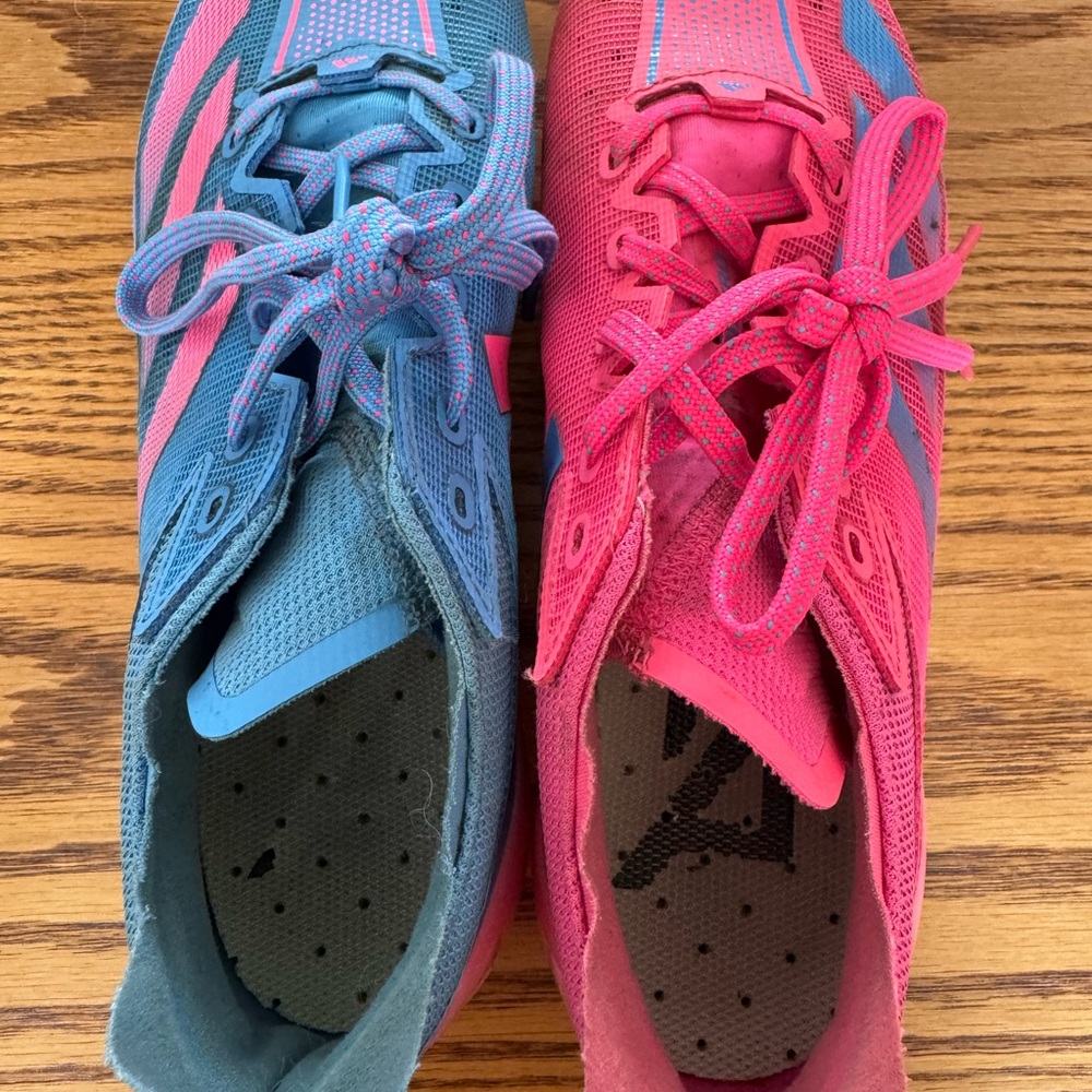 Adidas Pink and Blue Football cleats